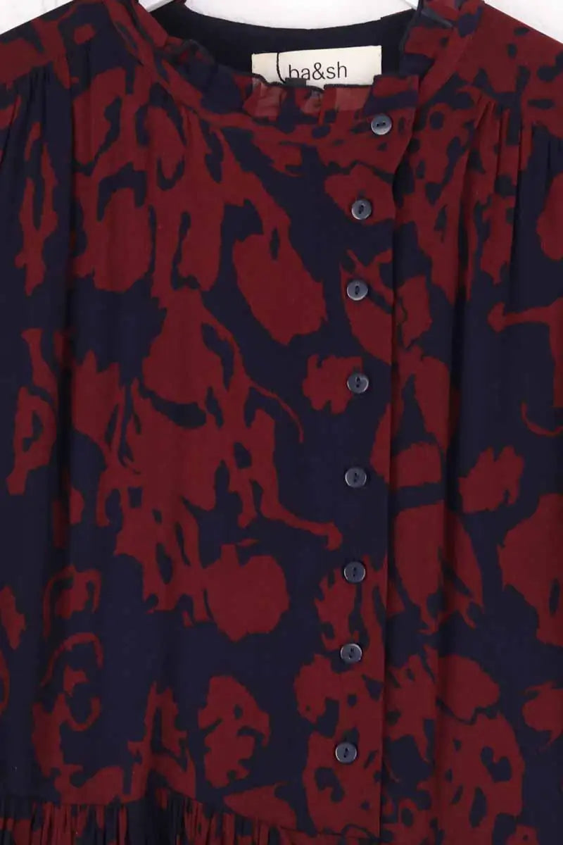 Robe Ba&Sh Bordeaux en Viscose