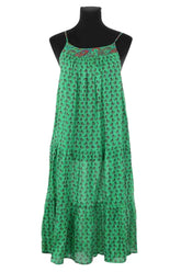 Robe Ba&Sh margot lady dress Vert en Coton, taille XS - Seconde Main