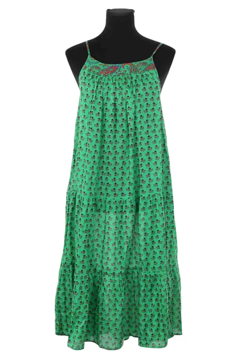 Robe Ba&Sh margot lady dress Vert en Coton, taille XS - Seconde Main