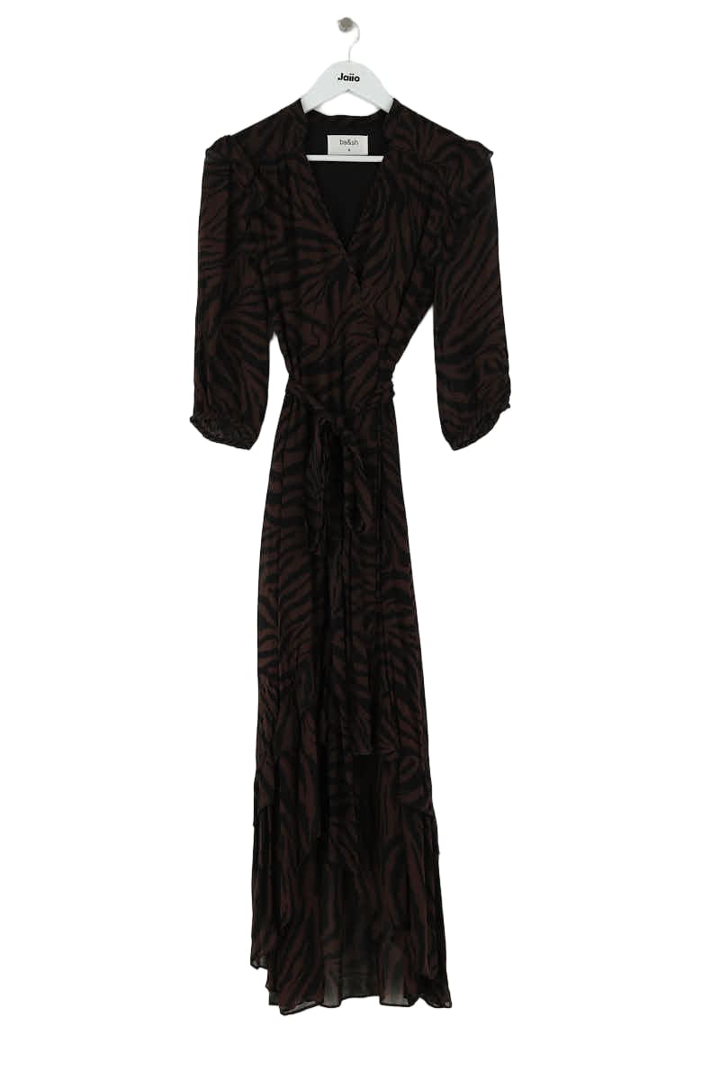 Robe Bash Marron en Synthétique, taille XS - Seconde Main