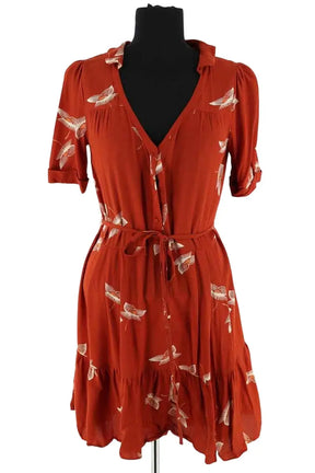 Robe Ba&Sh Marron en Viscose, taille S - Seconde Main