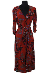Robe Ba&Sh Rouge en Viscose, taille M - Seconde Main