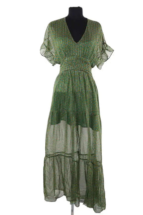 Robe Ba&Sh Vert en Synthétique, taille XS - Seconde Main