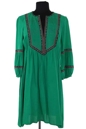 Robe Ba&Sh Vert en Viscose, taille XS - Seconde Main