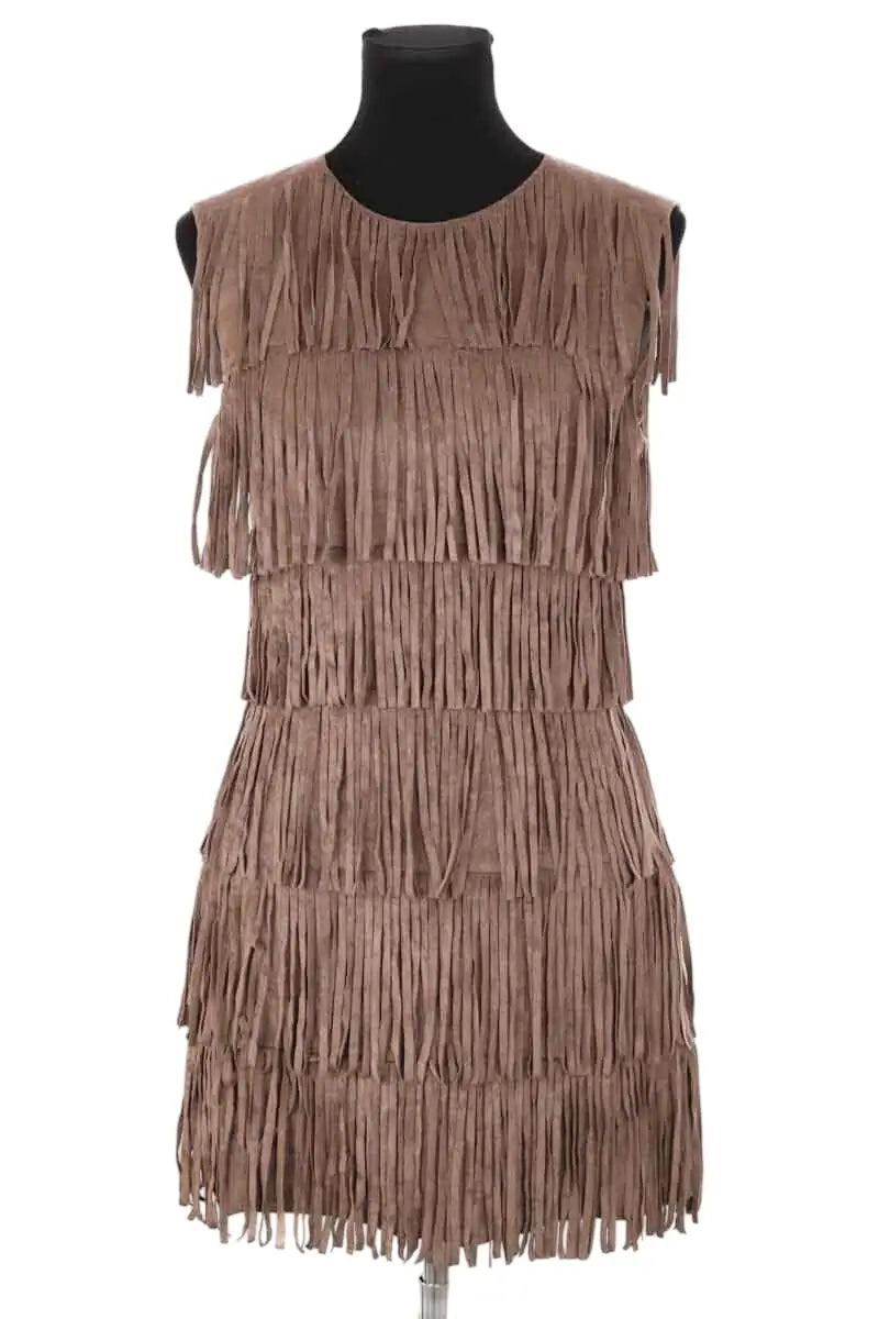 Robe BCBG Max Azria Beige en Daim, taille M - Seconde Main