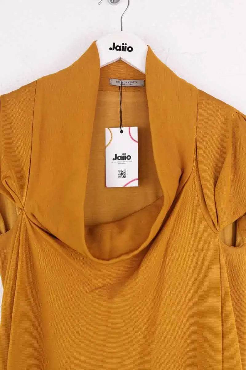 Robe Bottega Veneta Camel en Synthétique
