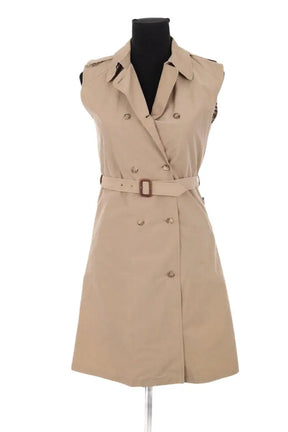 Robe Burberry Beige en Coton, taille XS - Seconde Main