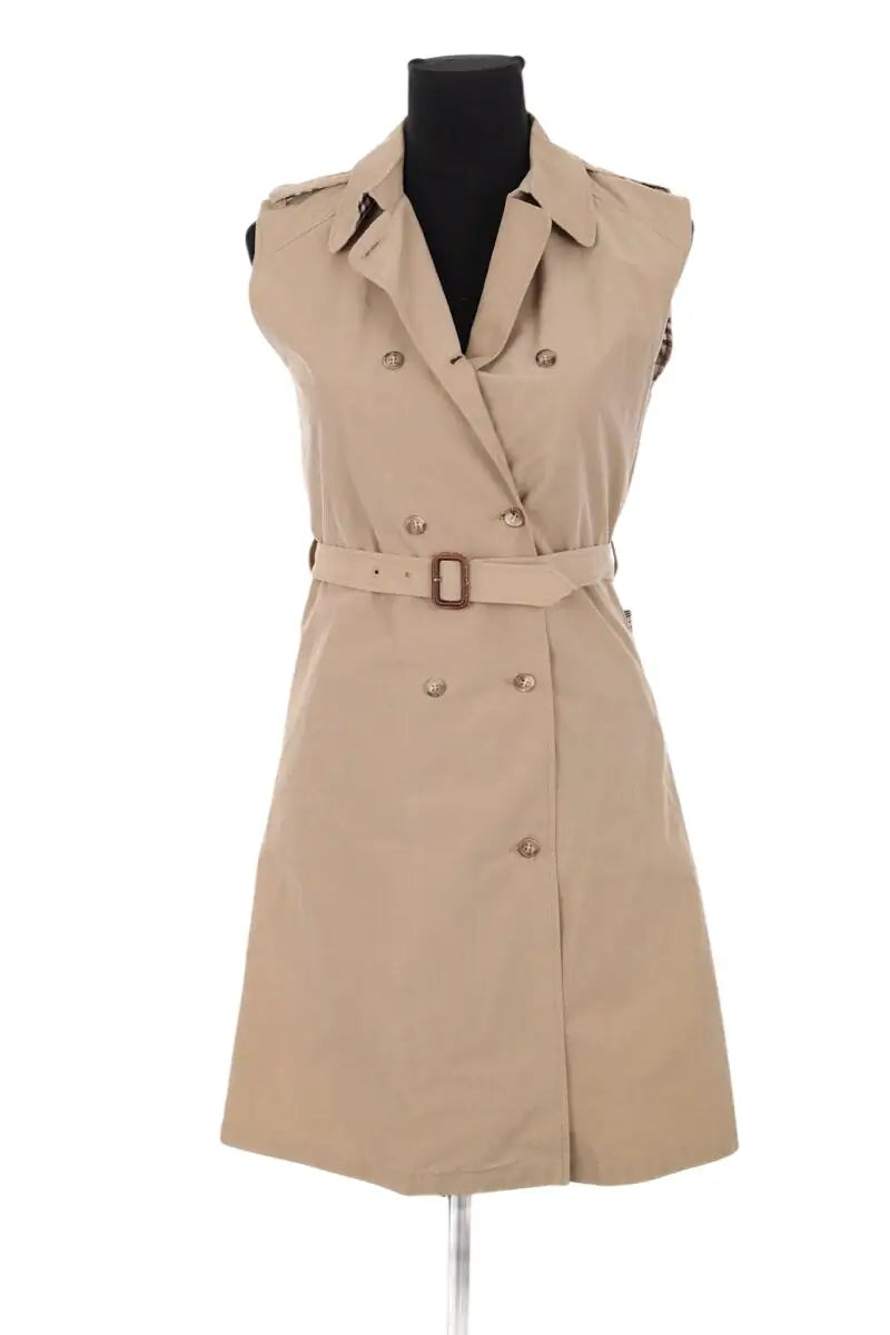 Robe Burberry Beige en Coton, taille XS - Seconde Main