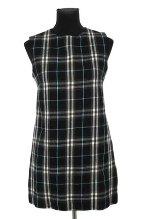 Robe Burberry Bleu en Laine, taille M - Seconde Main