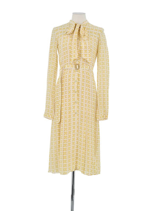 Robe Burberry Jaune en Soie, taille S - Seconde Main