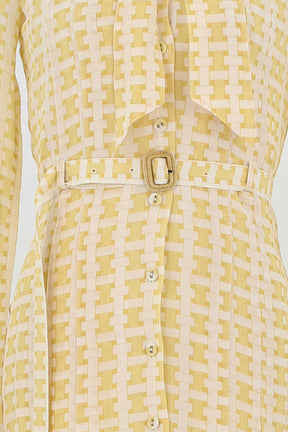 Robe Burberry Jaune en Soie