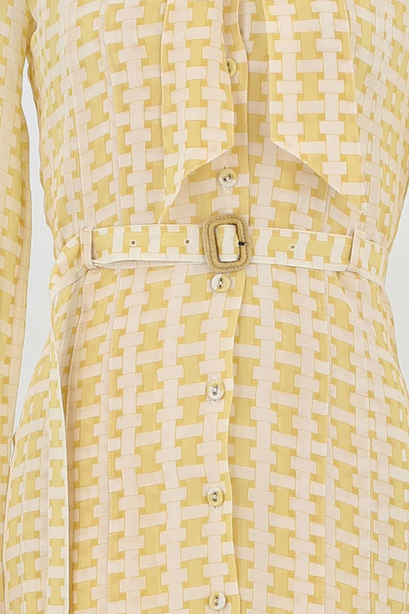 Robe Burberry Jaune en Soie