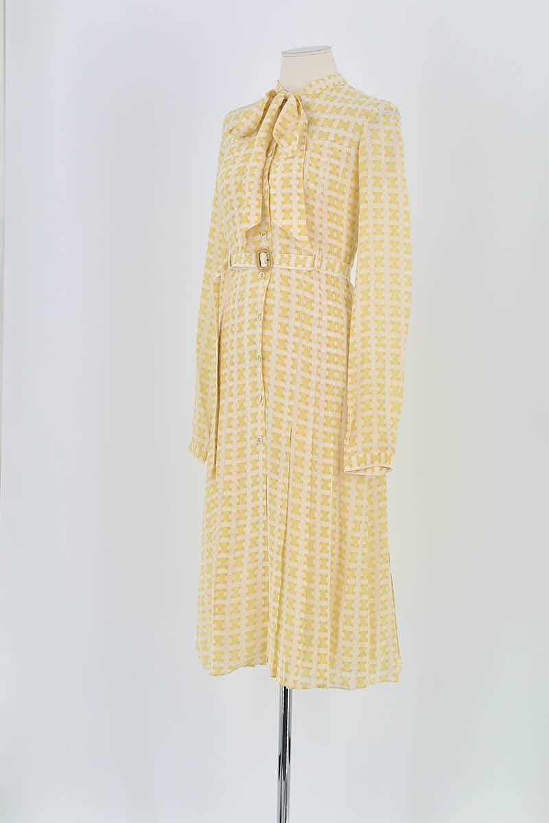 Robe Burberry Jaune en Soie