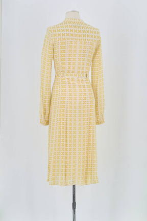 Robe Burberry Jaune en Soie
