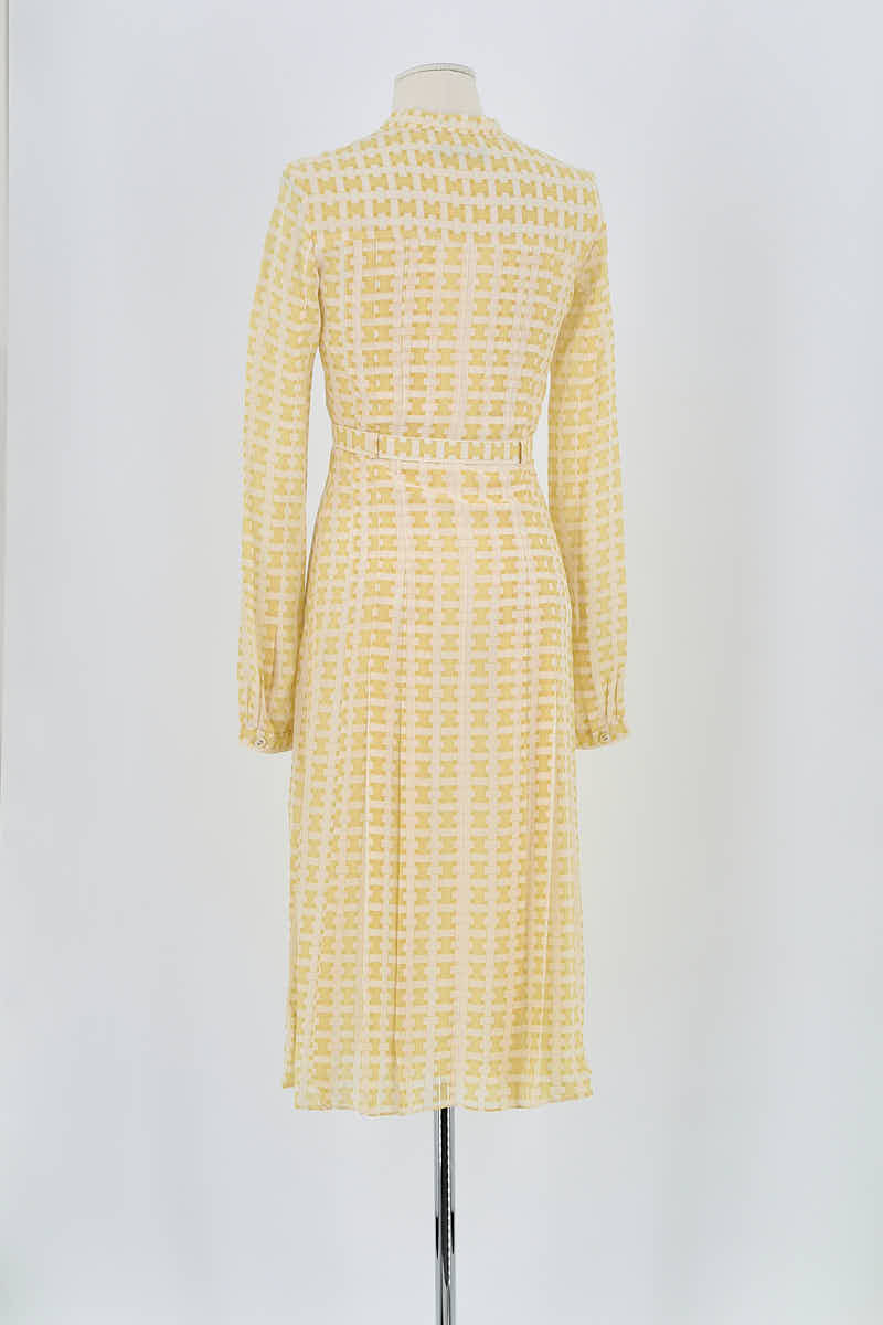 Robe Burberry Jaune en Soie