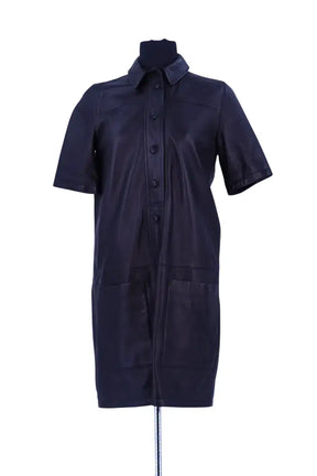 Robe Burberry Noir en Cuir, taille M - Seconde Main