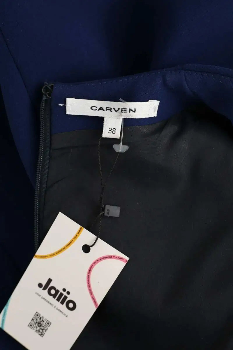 Robe Carven Bleu en Polyester