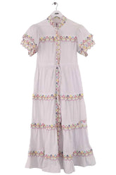 Robe Celia B Blanc en Coton, taille M - Seconde Main