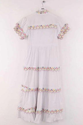 Robe Celia B Blanc en Coton
