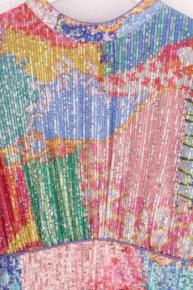 Robe Celia B Multicolore en Paillettes