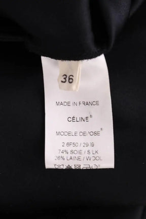 Robe Celine Noir en Soie