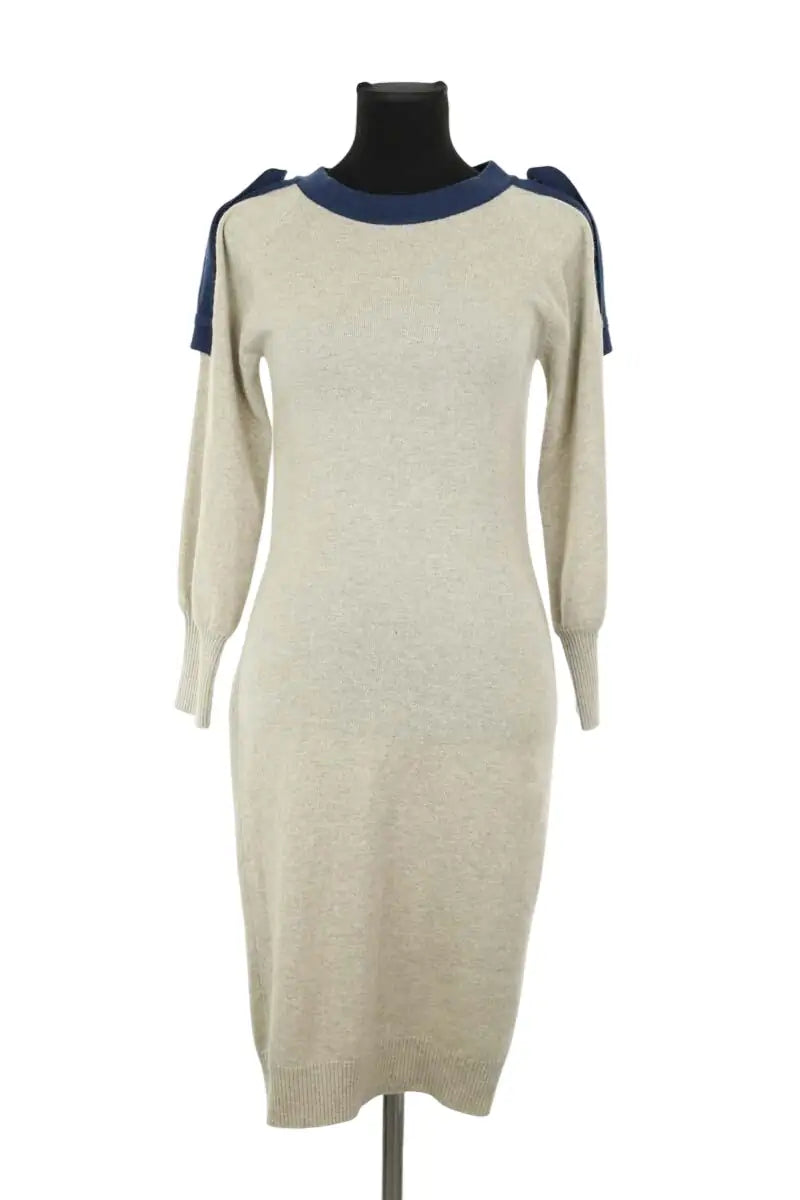 Robe Chanel Gris en Cachemire, taille S - Seconde Main