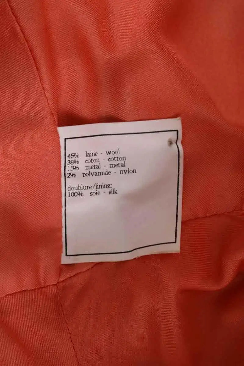 Robe Chanel Orange en Laine