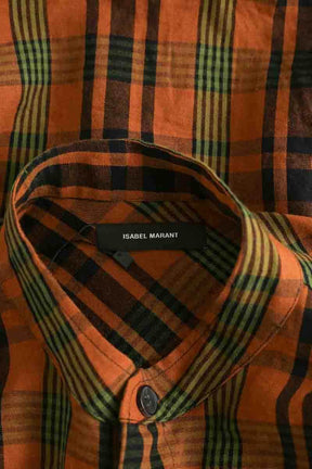 Robe chemise Isabel Marant Marron en Coton