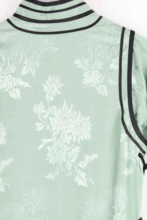 Robe CHINOISES by Voyageuses Vert en Synthétique