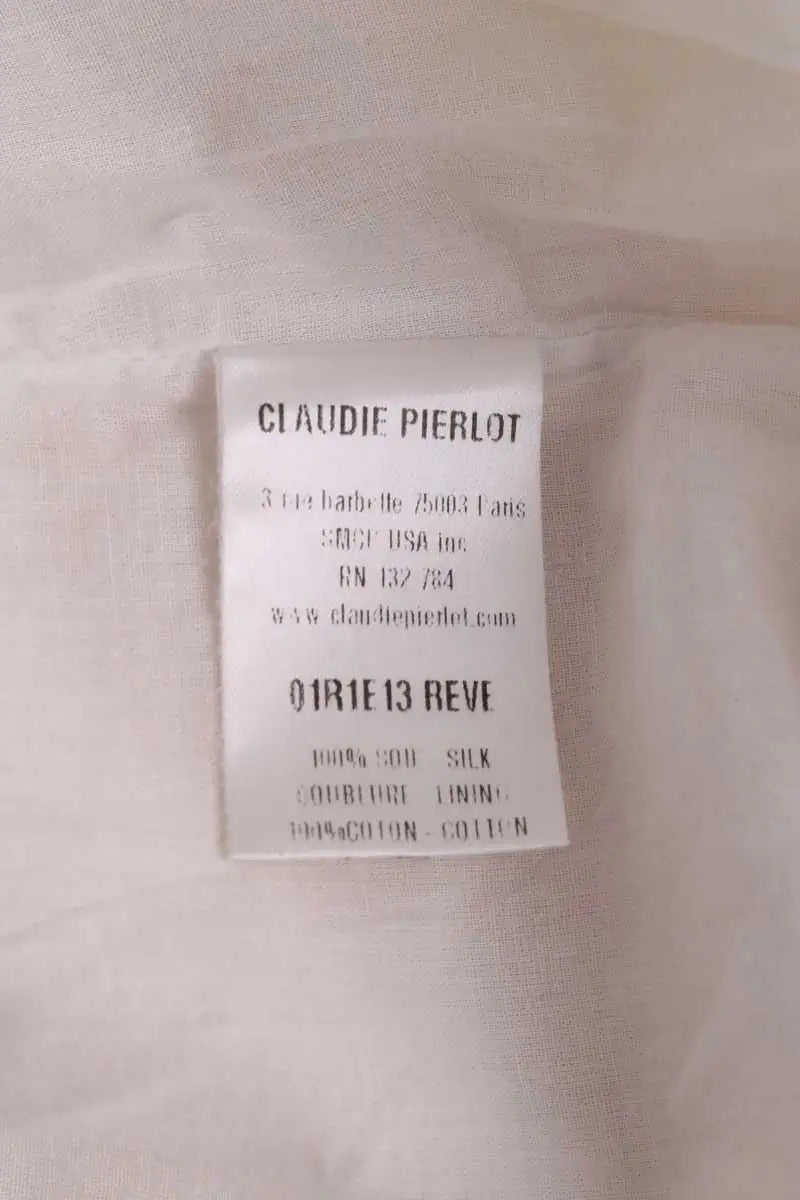 Robe Claudie Pierlot Beige en Synthétique