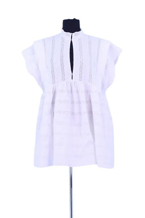 Robe Claudie Pierlot Blanc en Coton, taille L - Seconde Main