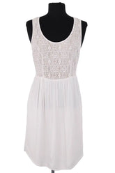 Robe Claudie Pierlot Blanc en Coton, taille M - Seconde Main