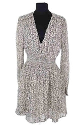 Robe Claudie Pierlot Blanc en Viscose, taille M - Seconde Main