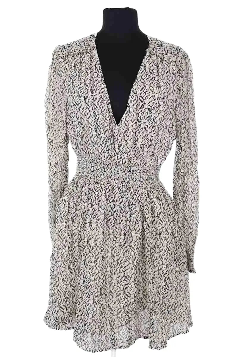 Robe Claudie Pierlot Blanc en Viscose, taille M - Seconde Main