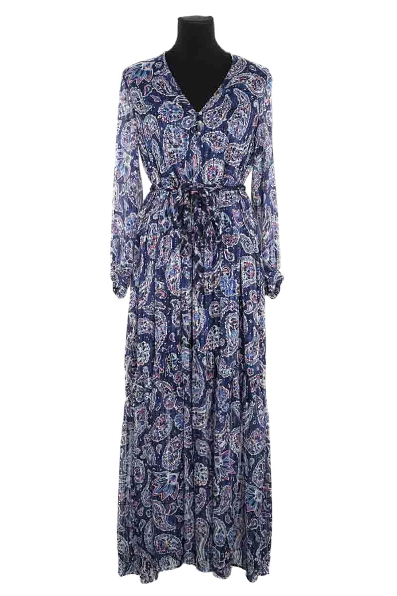 Robe Claudie Pierlot Bleu en Polyester, taille M - Seconde Main