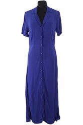 Robe Claudie Pierlot Bleu en Synthétique, taille S - Seconde Main