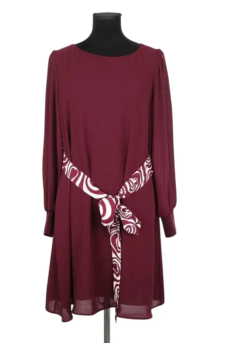 Robe Claudie Pierlot Bordeaux en Polyester, taille XL - Seconde Main