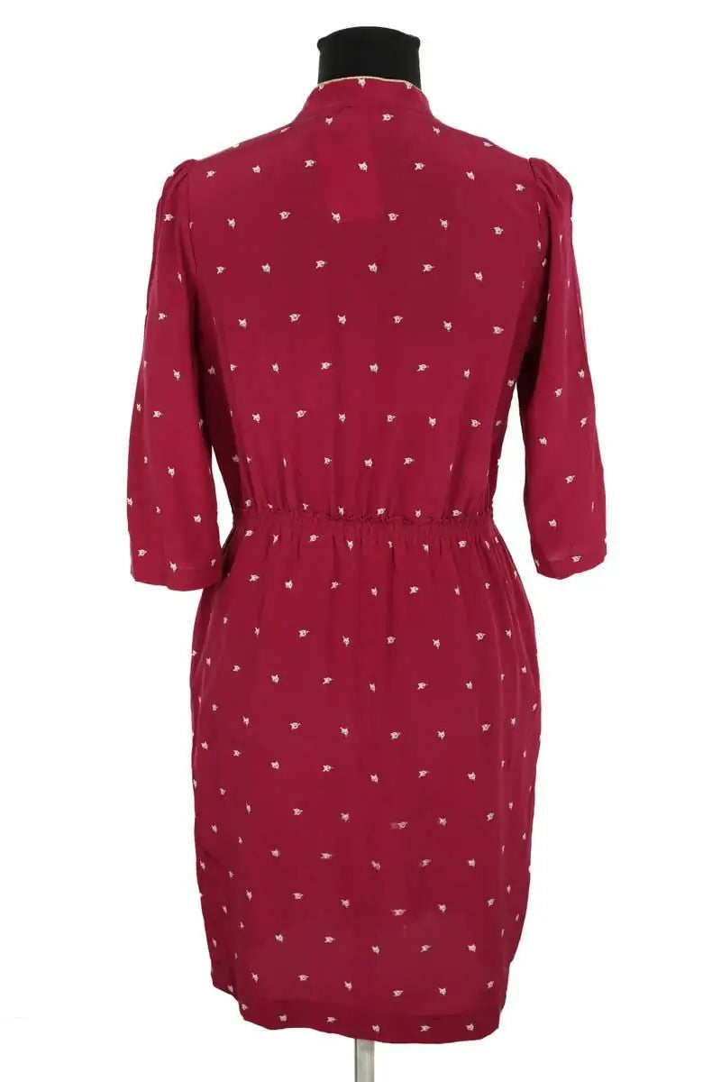 Robe Claudie Pierlot Bordeaux en Soie