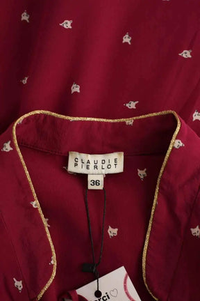 Robe Claudie Pierlot Bordeaux en Soie