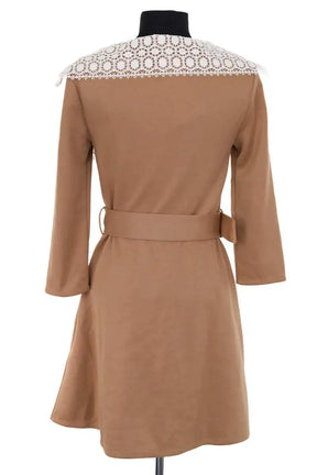 Robe Claudie Pierlot Camel en Synthétique