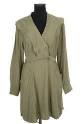Robe Claudie Pierlot Kaki en Coton, taille XL - Seconde Main
