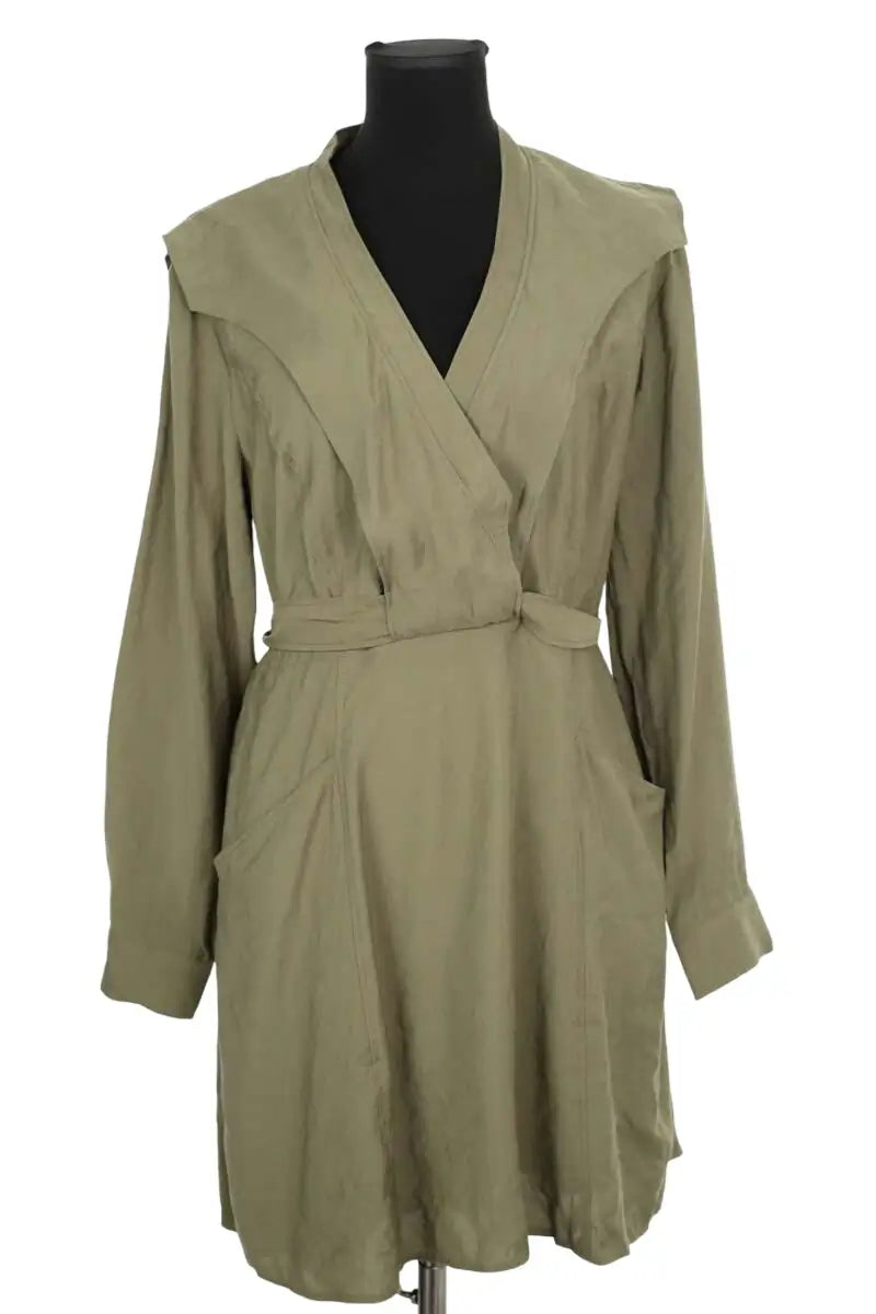 Robe Claudie Pierlot Kaki en Coton, taille XL - Seconde Main