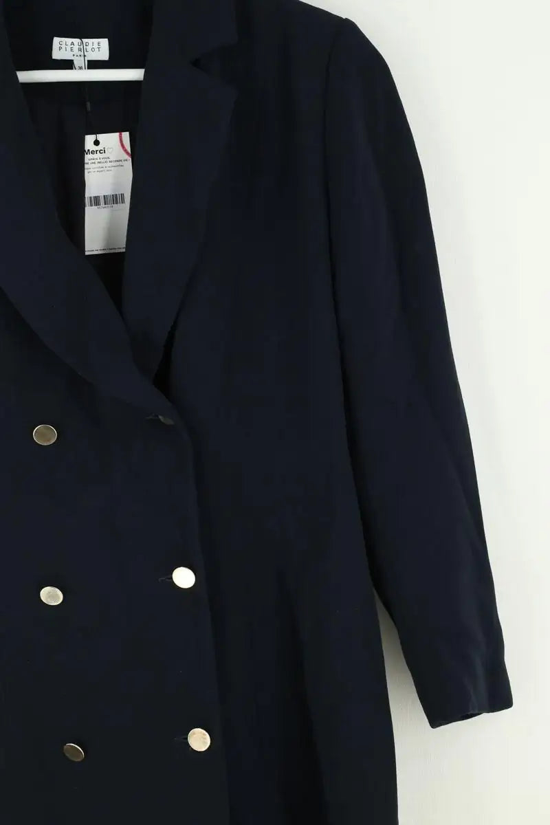 Robe Claudie Pierlot Marine en Coton