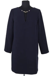 Robe Claudie Pierlot Marine en Synthétique, taille L - Seconde Main