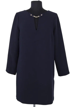 Robe Claudie Pierlot Marine en Synthétique, taille L - Seconde Main