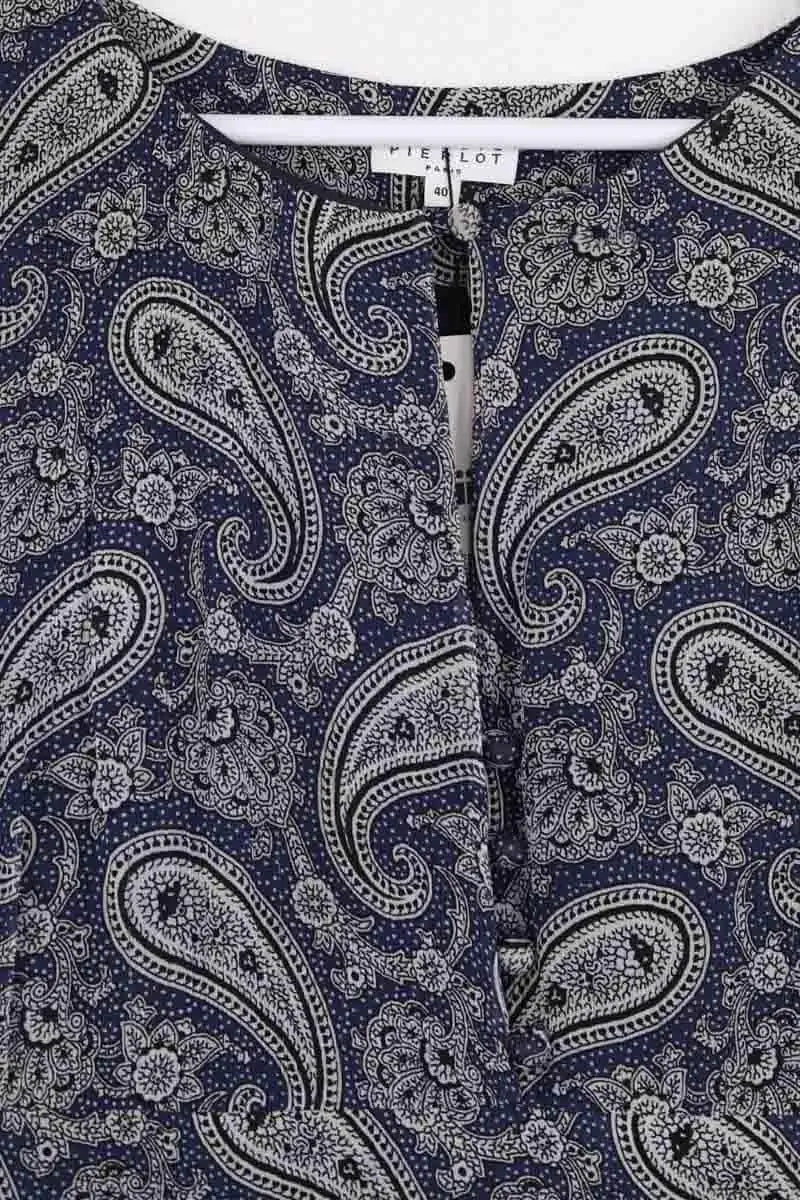 Robe Claudie Pierlot Marine en Viscose