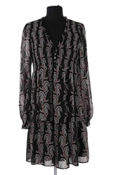 Robe Claudie Pierlot Noir en Synthétique, taille M - Seconde Main