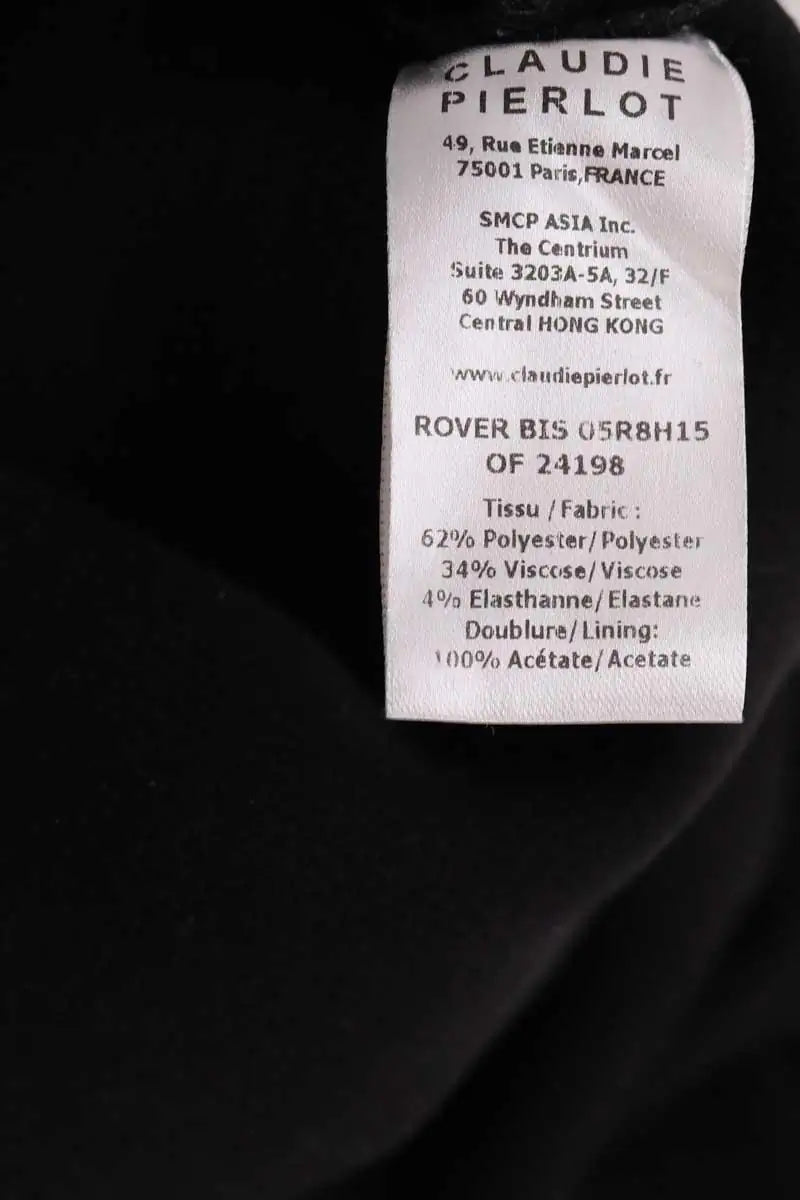 Robe Claudie Pierlot Noir en Synthétique