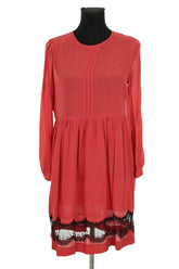 Robe Claudie Pierlot Rosace Rouge en Synthétique, taille M - Seconde Main