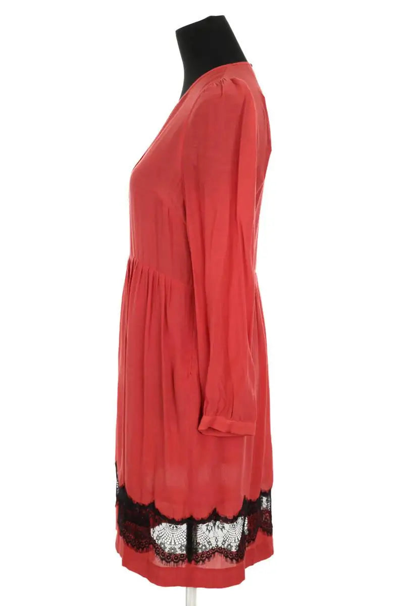 Robe Claudie Pierlot Rosace Rouge en Synthétique